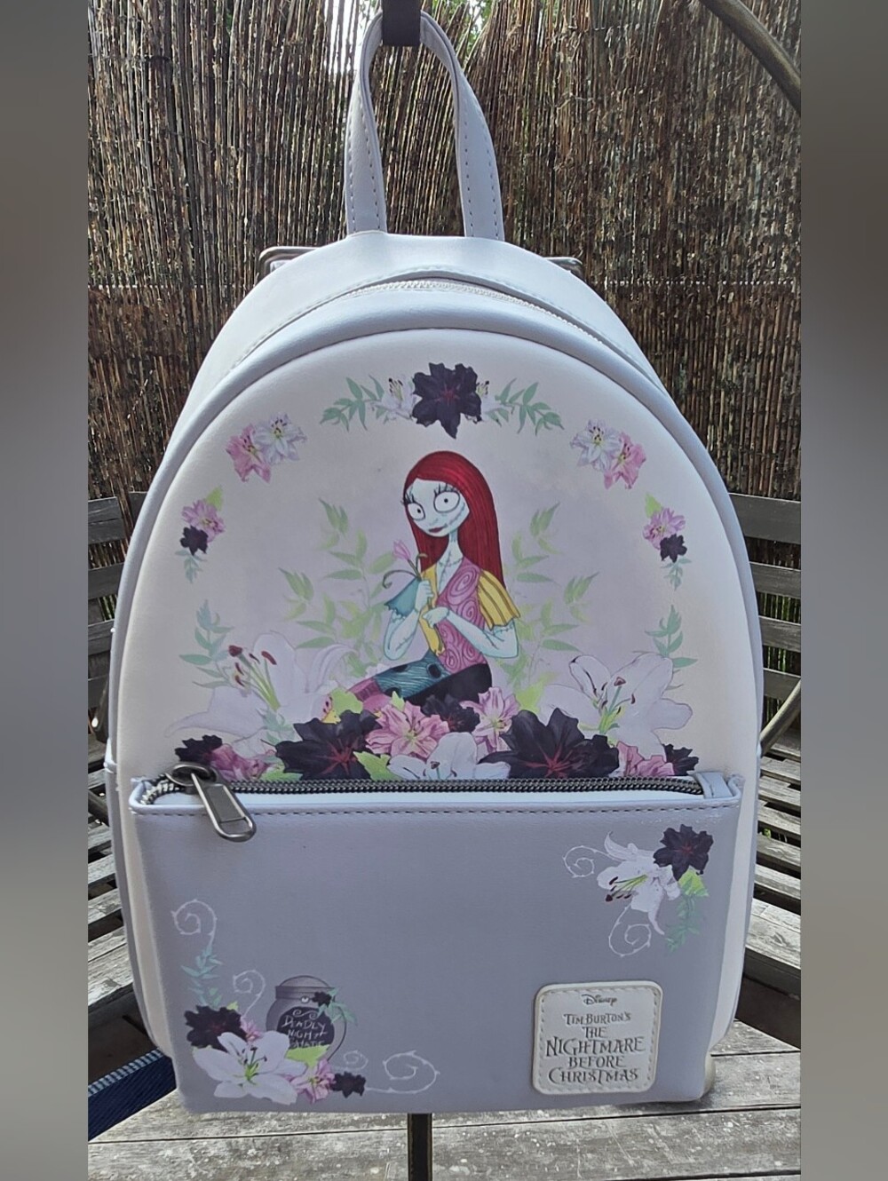 NWT HOT TOPIC The Nightmare Before Christmas Sally Floral Lavender Mini Backpack